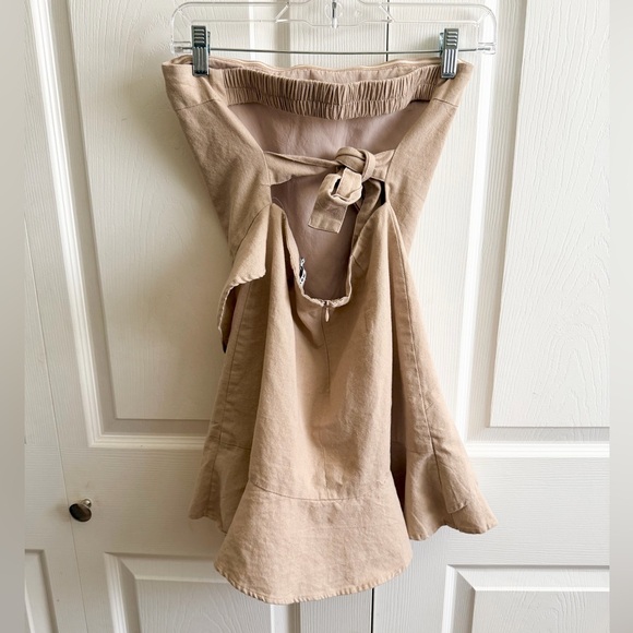 Farrow Tan Ruffle Mini Dress - Picture 2 of 4